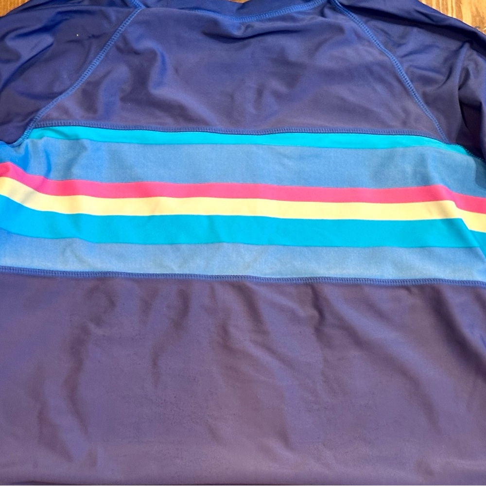 Source Unknown Blue Multicolor Men's Swim Rash Guard - Picture 3 of 4